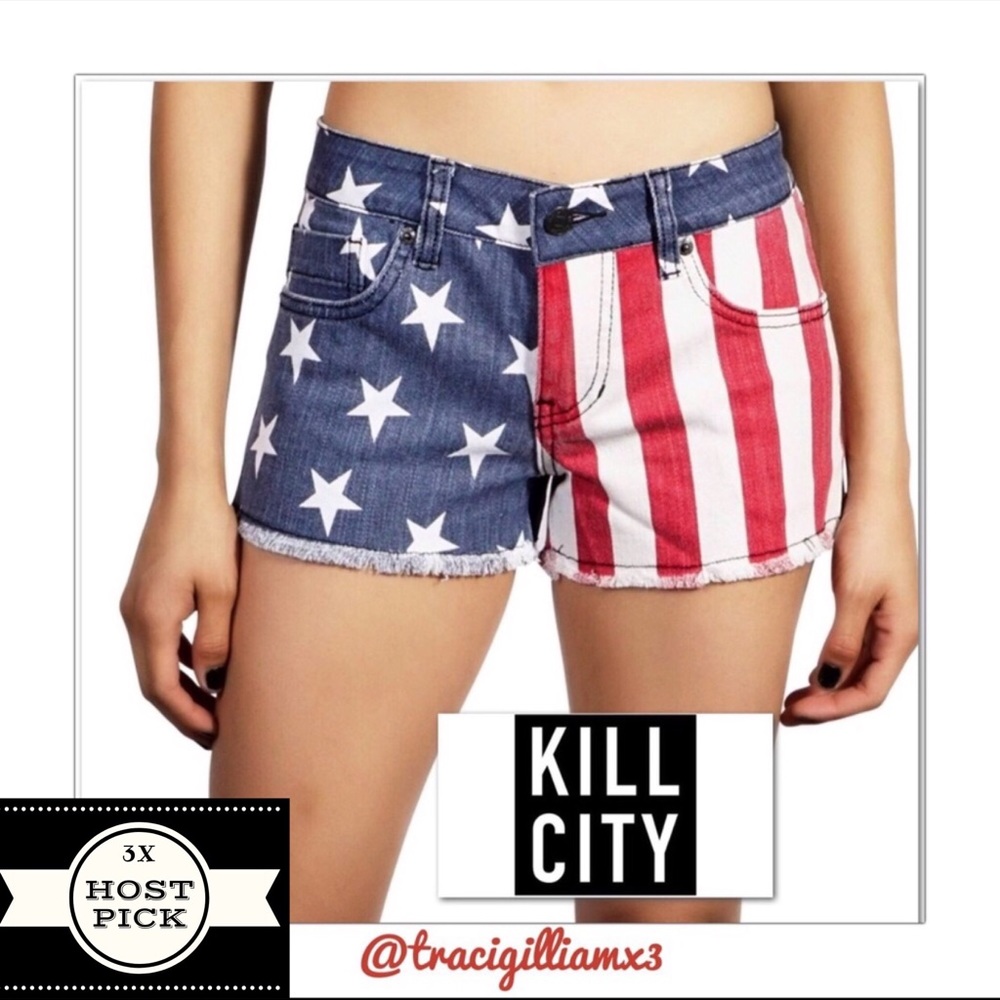 Kill City Lip Service Star/Stripe Shorts